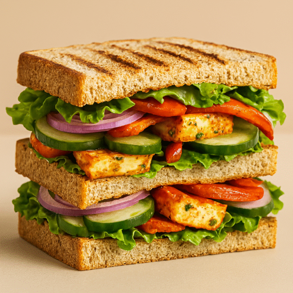 Paneer Veggies Sandwich – High Protein & Balanced Clean Meal!